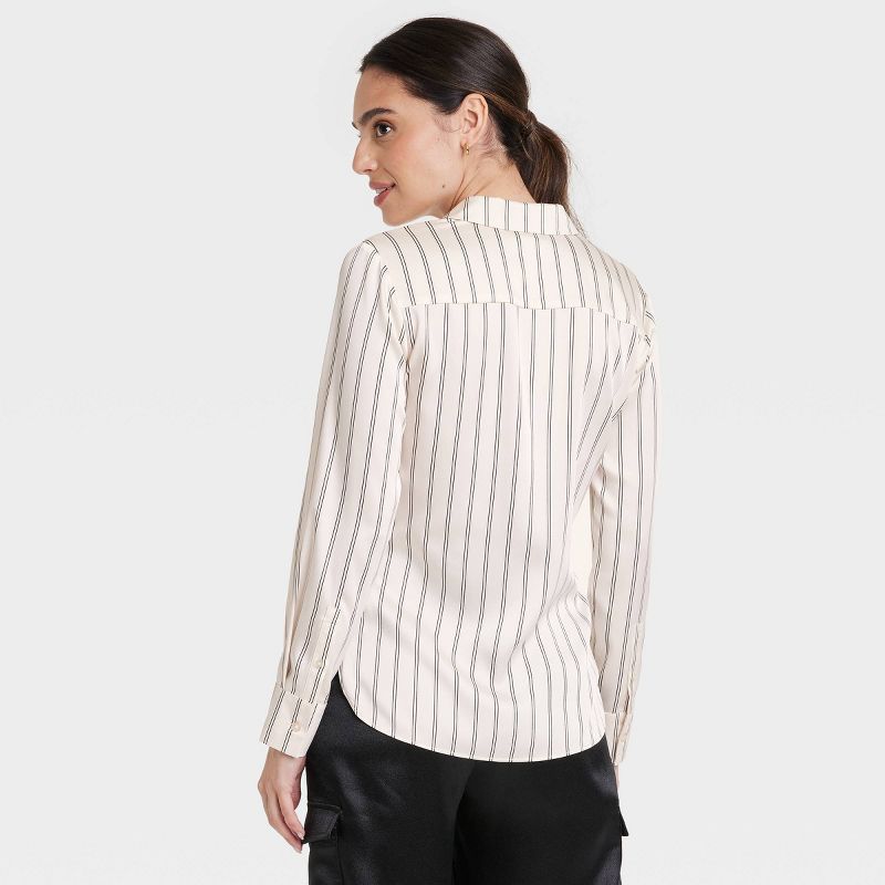 Women's Long Sleeve Button-Front Shirt - A New Day™, 3 of 11