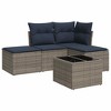 vidaXL 5 Piece Patio Sofa Set with Cushions  Poly Rattan - 2 of 4