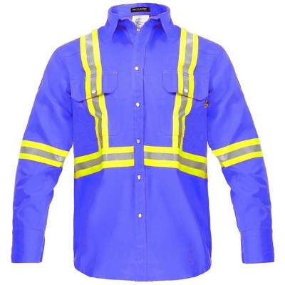 Flame Resistant FR High Visibility Hi Vis Shirt - 88% C/12% N - 7oz