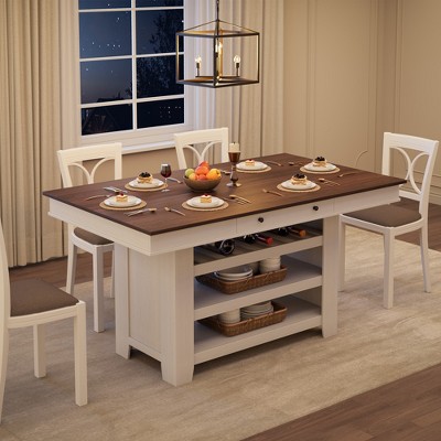 rustic white-brown