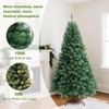 6FT/7FT Pencil Christmas Tree Prelit, Artificial Spruce Tree with Metal Stand, Indoor Outdoor Holiday Home Decor, Green - 4 of 4