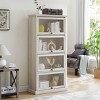 Accent Cabinet With Storage,Storage Cabinet With 4 Flip Up Glass Doors,Display Cabinet,Sideboard,Furniture Indoor,Kitchen And Dining -Maison Boucle - 2 of 4