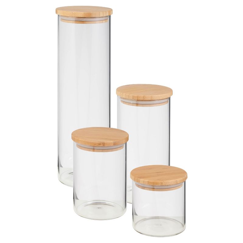 Honey-Can-Do Bamboo Jar Storage Set 4-pc., 2 of 9