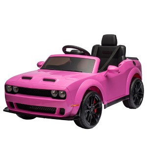 12V Kids Licensed Dodge Challenger Ride-On Car, Electric Vehicles with Remote, LED Lights, Bluetooth & MP3 - 1 of 4