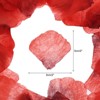 Unique Bargains Faux Silk Artificial Flower Rose Petals for Wedding Decoration 2x2 Inch 3200 Pcs Dark Red - 2 of 3