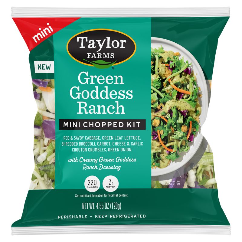 Taylor Farms Green Goddess Ranch Mini Chopped Salad Kit - 4.55oz, 1 of 4