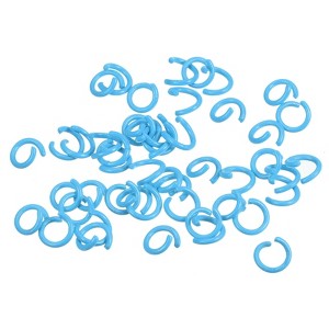 Unique Bargains Carbon Steel DIY Crafts Jewelry Making Open Connector Jump Rings 100 Pcs - 1 of 4