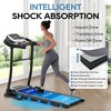 Home Folding Treadmill with Pulse Sensor, 2.5 HP Quiet Brushless Motor , 7.5 MPH, 300LBS Weight Capacity Walking Jogging Machine - 2 of 4