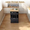 Wood Trash & Recycling Cabinet with Hideaway Drawer – Pet-Proof Freestanding Bin Holder for Kitchen - 4 of 4