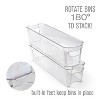 LunaLulinlk Clear Plastic Stackable Storage Bins | Refrigerator, Freezer, Pantry & Organization Container with Carrying Handles | Small, 4 Pack - 4 of 4