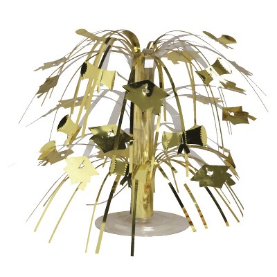 3ct Mortarboard Graduation Centerpieces Gold