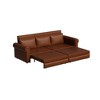 Ridstar 93.7 in. W 3-in-1 Multi-Functional Convertible Sleeper Sofa with Nailhead Trim & Rolled Arm For Living Room-Light Brown - 3 of 4