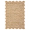 Scalloped Edge Area Rugs for Living Room Bedroom Modern Washable Rug Soft Non Slip Low Pile Accent Carpet - 4 of 4