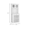 Depot E-Shop Pantry Double Door Cabinet 67" H, One Drawer, Two Shelves, Three Side Shelves - 4 of 4