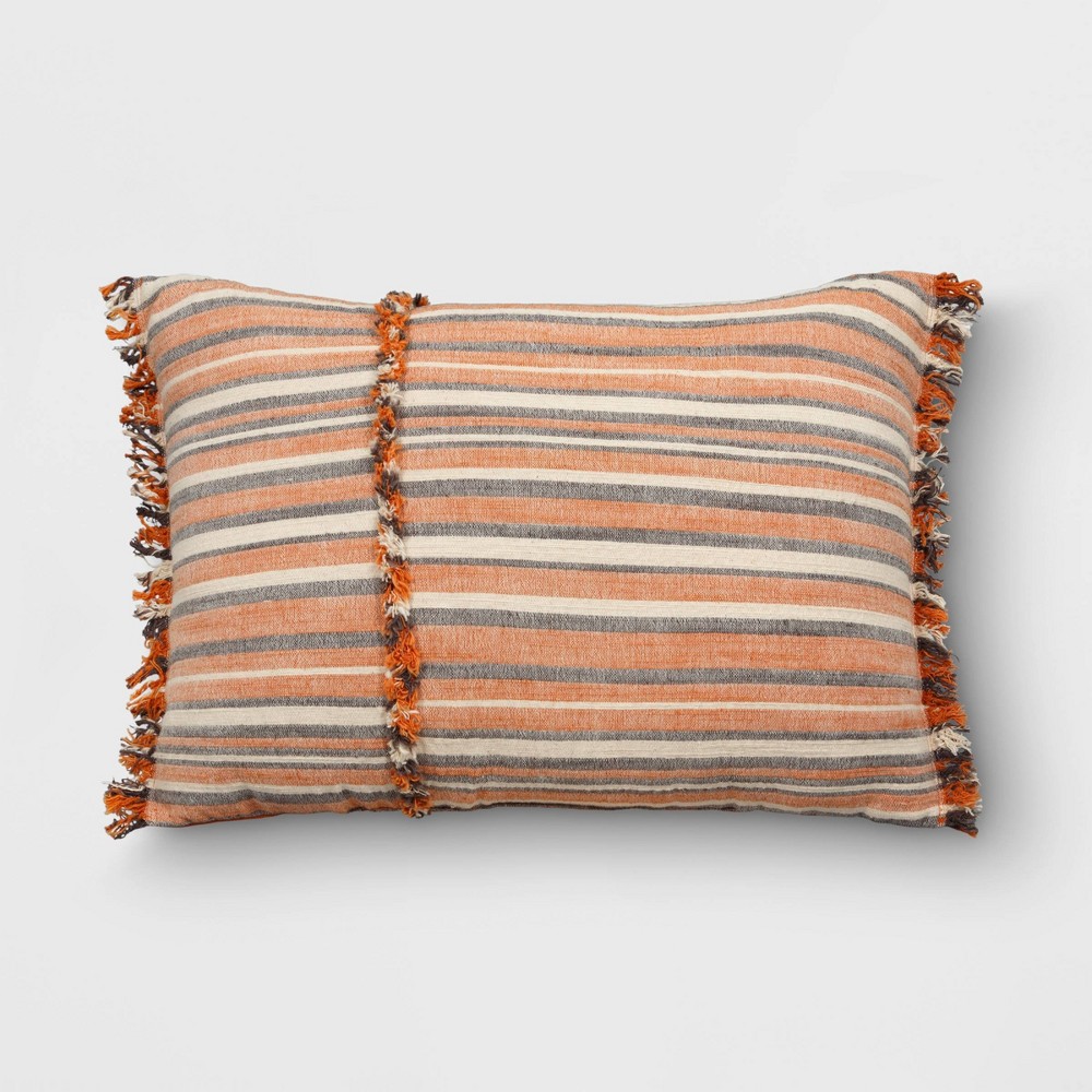 Oversize Striped Woven Gauze Lumbar Halloween Throw Pillow - Threshold™