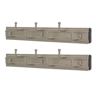 Rev-A-Shelf BRC-12SN 12-Inch Wall Mounted Pull Out Closet Belt and scarf Organization Rack Accessories Holder Hanger, Satin Nickel(2 Pack)