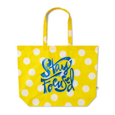 'Stay Focused' Packable Tote Bag Yellow - Tabitha Brown for Target