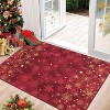 Fulvari Christmas Snowflake Accent Non-Slip Rubber Backing Indoor Area Rug Holiday Home Decor for Living Room Bedroom Bathroom - 4 of 4