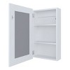 GlasFlength Decorative Wall Mirrors Bathroom Decor Cabinet Accent Mirror Vanity Medicine Cabinet Mirrors for Bathroom Wall, White, 15.3"*5"*25.7" - 4 of 4