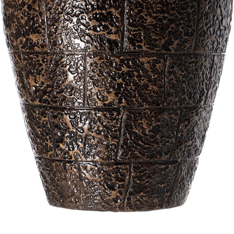 Uniquewise Modern Decorative Brown Textured Design Floor Flower Vase, for Living Room, Entryway or Dining Room, 31 inch, 5 of 6