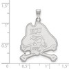 Black Bow Jewelry 10k White Gold East Carolina Pirates NCAA Extra Large Pendant - 2 of 3