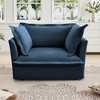 PAGED Slip-Covered Sofa Comfy Single Couch Sofa with 1 Big Back Cushion and 2 Big Toss Pillows for Living Room - 2 of 4