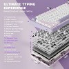 YUNZII B75 PRO Mechanical Keyboard,75% Gaming Keyboard Gasket Hot Swap Custom Keyboard with Knob(Milk Switch,Purple) - 2 of 4