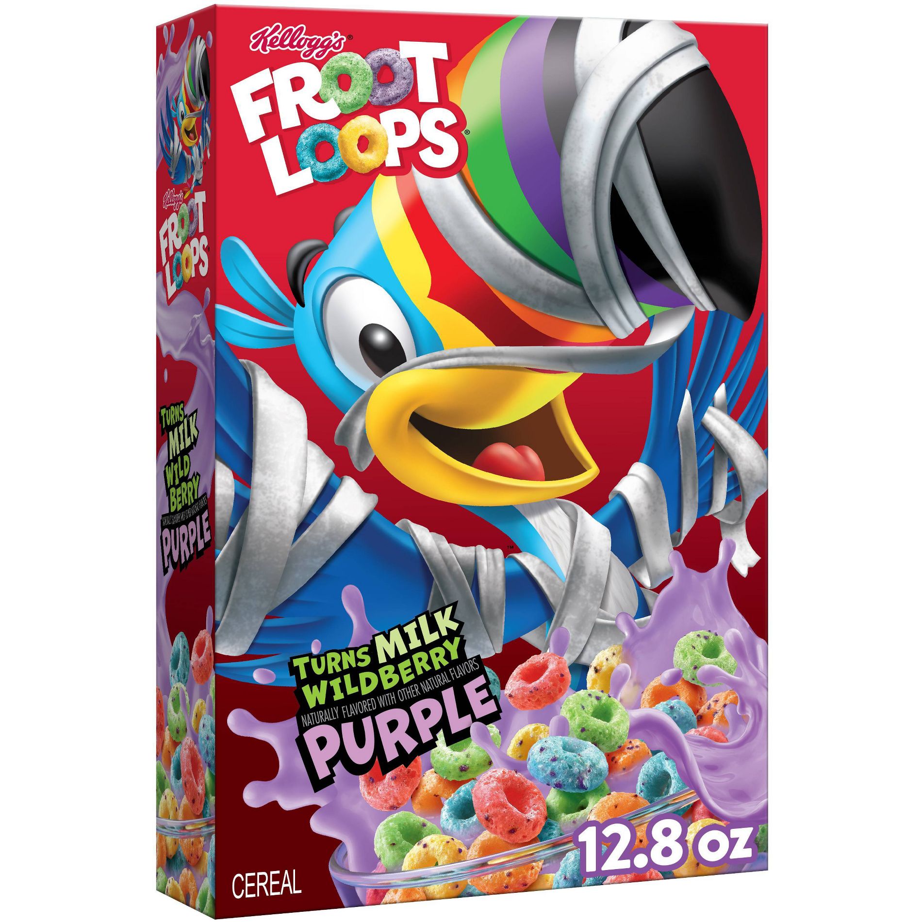 Kellogg's Froot Loops Spooky Color Change Milk Limited Edition Breakfast Cereal - 12.8oz