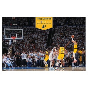 Trends International NBA Indiana Pacers - Tyrese Haliburton The Shot 25 Framed Wall Poster Prints - 1 of 4