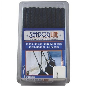 Sea Dog Double Braided Fender Line 3/8" Black Boat Equipment Model 302110006BK1 - 1 of 1