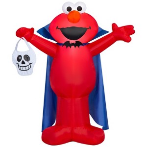 Gemmy Airblown Inflatable Elmo as Vampire w/Skull Sesame Street, 3.5 ft Tall, Multicolored - 1 of 4