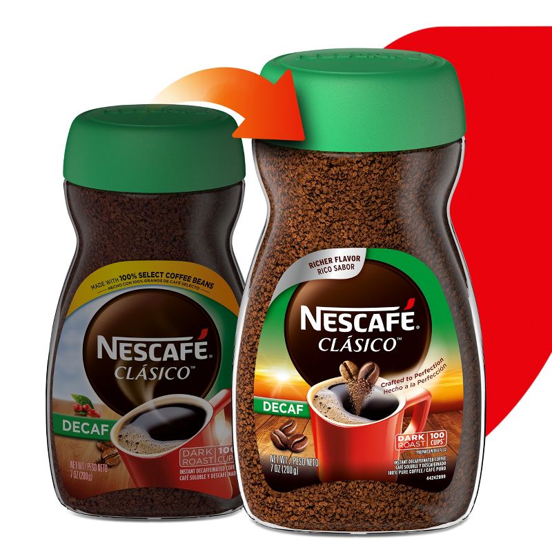 Nescafe Clasico Decaf Dark Roast Coffee - 7oz, 3 of 10