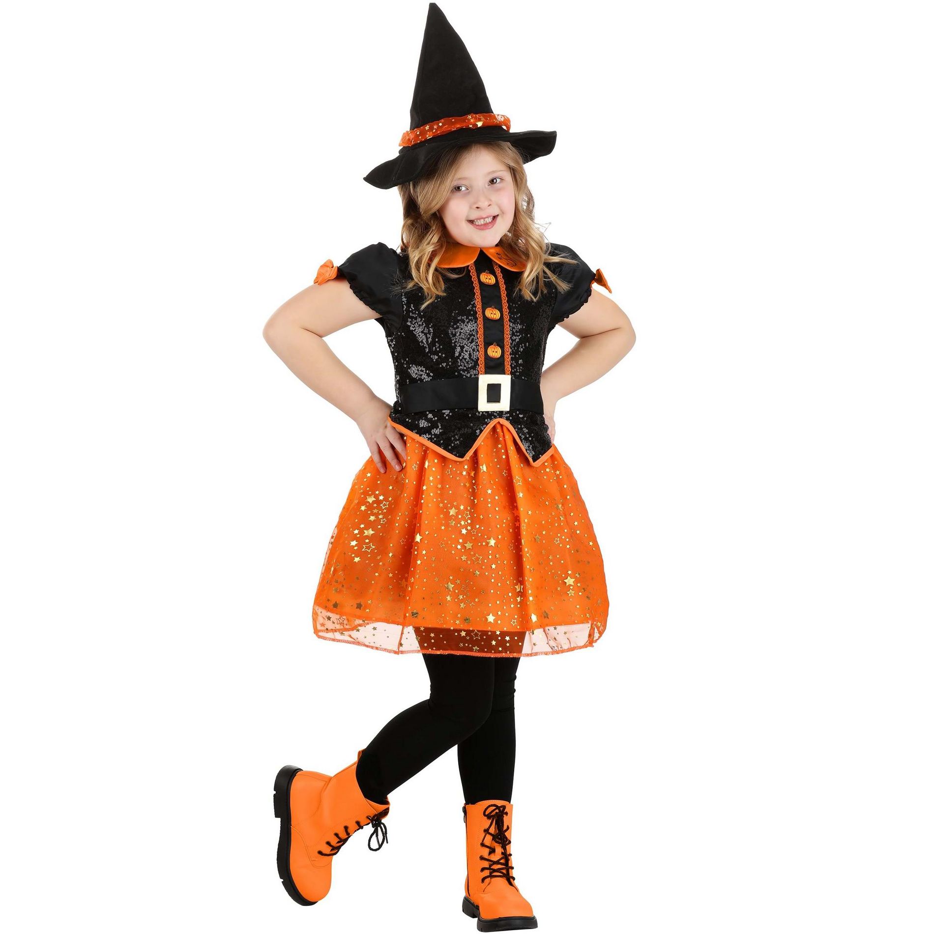 HalloweenCostumes.com Pumpkin Patch Witch Kid's Costume