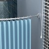 LunaLulinlk Curved Shower Curtain Rod 42-72" Adjustable Shower Rod for Bathroom, Silver - 2 of 4