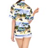 HAPPY BAY Women's Button Down Blouses Summer Beach Blouse Shirt Hawaiian Colorful Short Sleeve Tropical Vacation Dress Tee Shirts Tops - 2 of 4