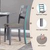 Syemin Dining Chairs Farmhouse Style Dining Chairs Set of 2, Wooden Kitchen Chairs, Modern Counter Height Bar Stools, Brown, 17.13"*21.85"*38.07" - 3 of 4