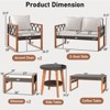 Costway 7 PCS Patio PE Wicker Furniture Set with Ottomans Cushions and Tables Chair Couch - 3 of 3