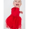 RuffleButts Baby Girls Flutter Tulle Long Sleeve Twirl Romper - 3 of 4