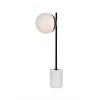 Elegant Lighting Eclipse 1 Light Black Table Lamp With Frosted White Glass - 3 of 4