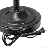 Torchiere Floor Lamp with 2 Reading Lights and Scalloped Glass Shades - Lalia Home - 2 of 4