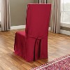 Cotton Duck Long Dining Room Chair Slipcover - Sure Fit - 2 of 4