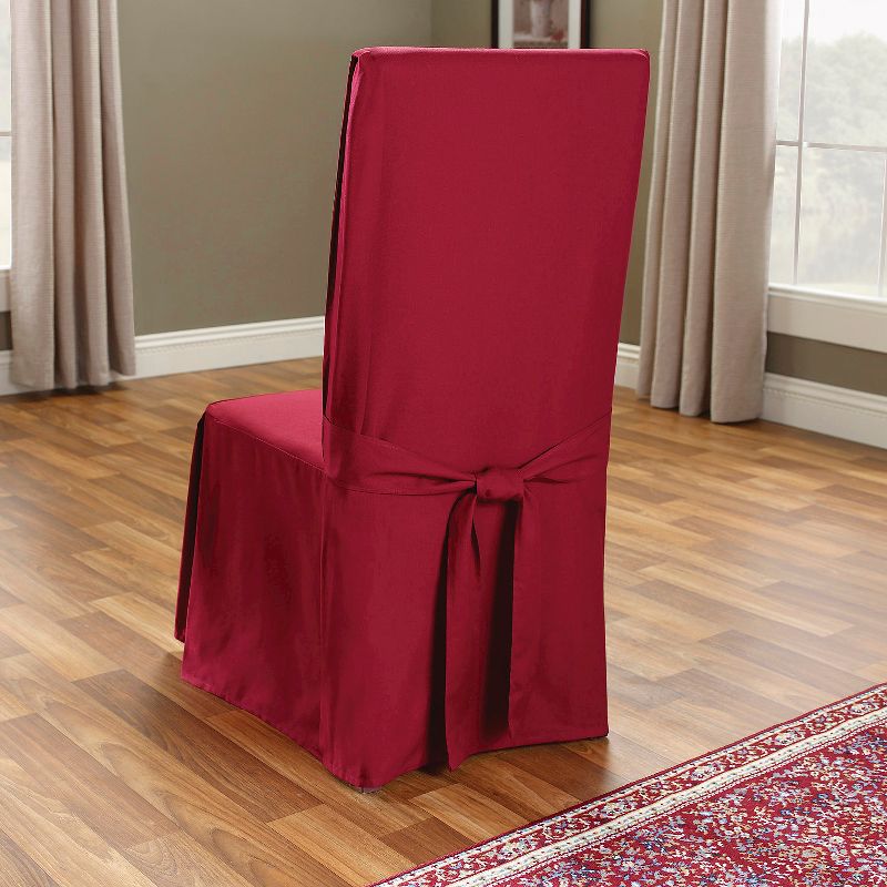 Cotton Duck Long Dining Room Chair Slipcover - Sure Fit, 3 of 6