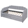 NicBex 79.1" Daybed with Storage Upholstered Day bed Velvet Fabric Twin Size Daybed with 2 Spacious Drawers and Waved Arms for Apartment - 2 of 4