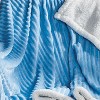 Plazatex Corduroy All Season Decorative Throw Blanket 50" x 60" Light Blue - 4 of 4