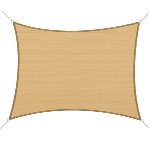 Aghana Digitals Sand 16'x20' Outdoor Sun Shade Sail Canopy with High-Density Polyethylene Fabric, - 1 of 4