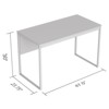 Safdie & Co. 47.25"L Black Metal Computer Desk in Dark Taupe - 3 of 3