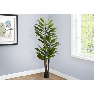 Sapphtopaz Artificial Dracaena Tree with Black Pot, Real Touch Artificial Tree Artificial Plant, Room Decor for Home Office Foyer Porch - 1 of 4