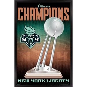 Trends International WNBA New York Liberty - 2024 WNBA Finals Team Logo Framed Wall Poster Prints - 1 of 4