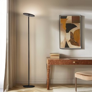 Brightech Sky Modern Dimmable (Includes LED Light Bulb) Torchiere Floor Lamp Oil-Brushed Bronze - 1 of 4