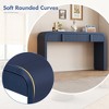 LIVAREEmlen Modern Console Table with 2 Storage Drawers, Fluted Entryway Table with Rounded Silhouette for Hallway Living Room and Entryway - 3 of 4